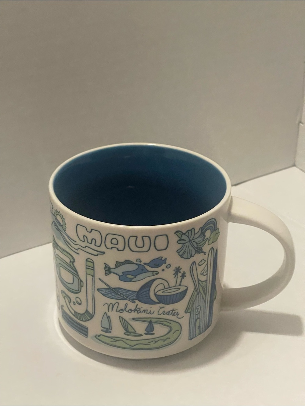 Starbucks Maui Blue Ceramic Travel Mug by been there series